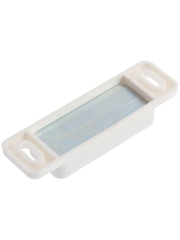 Магнит мебельный ТУНДРА M003W, 72х13 мм, большой, цвет белый, 1 шт.