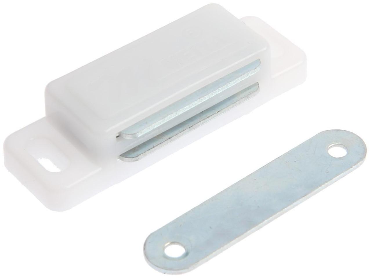 Магнит мебельный ТУНДРА M003P, 72х13 мм, большой, прозрачный, 1 шт.