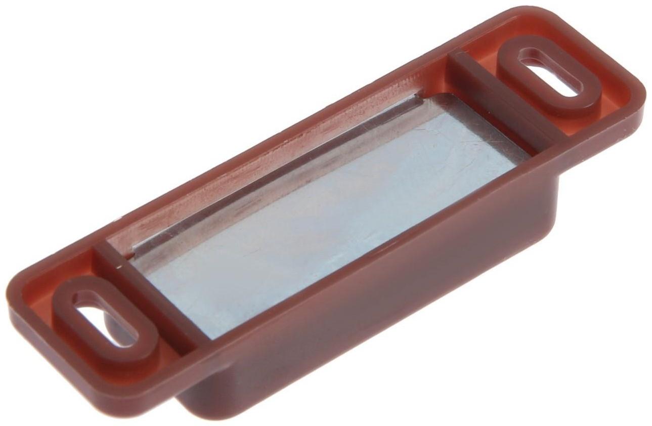 Магнит мебельный ТУНДРА M003BR, 72х13 мм, большой, цвет коричневый, 1 шт.