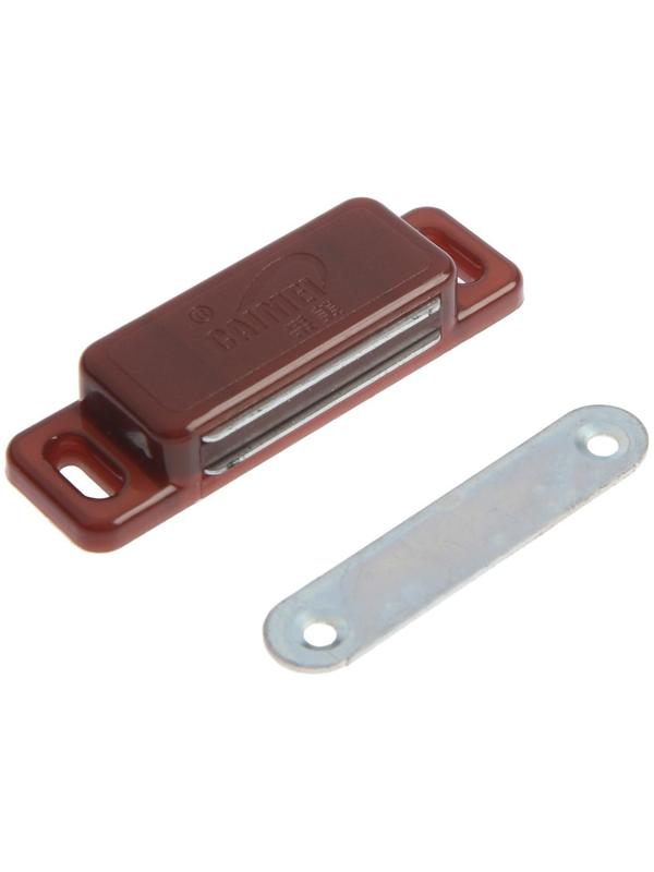 Магнит мебельный ТУНДРА M003BR, 72х13 мм, большой, цвет коричневый, 1 шт.