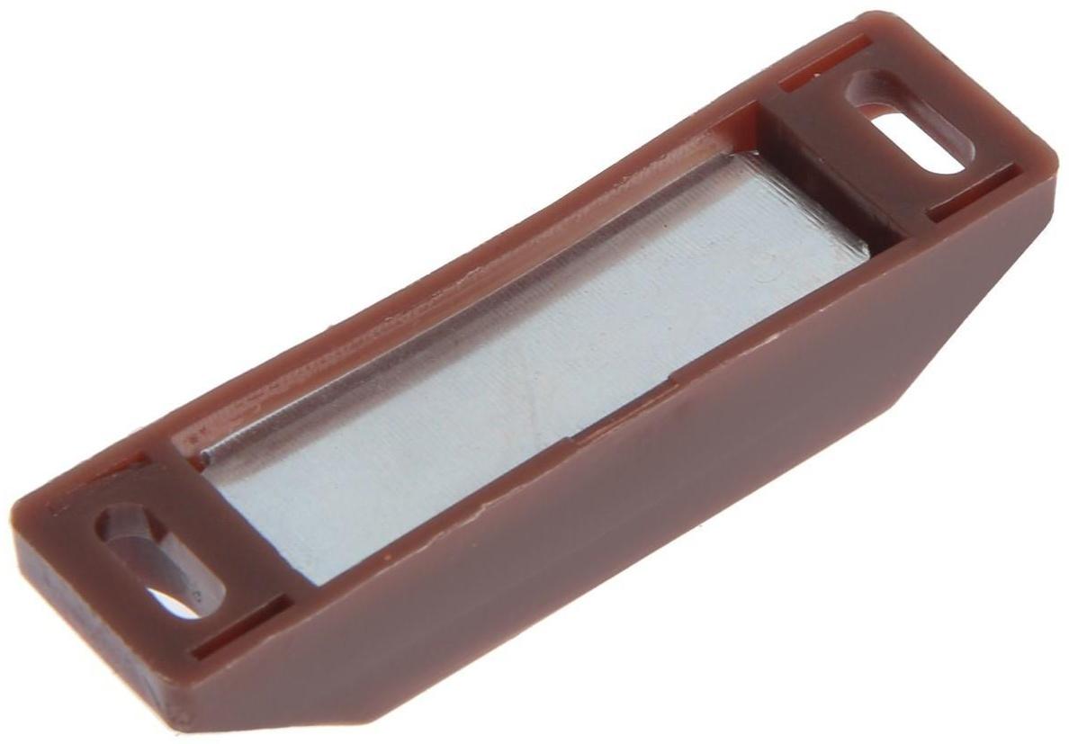 Магнит мебельный ТУНДРА M002BR, 60х13 мм, средний, цвет коричневый, 1 шт.