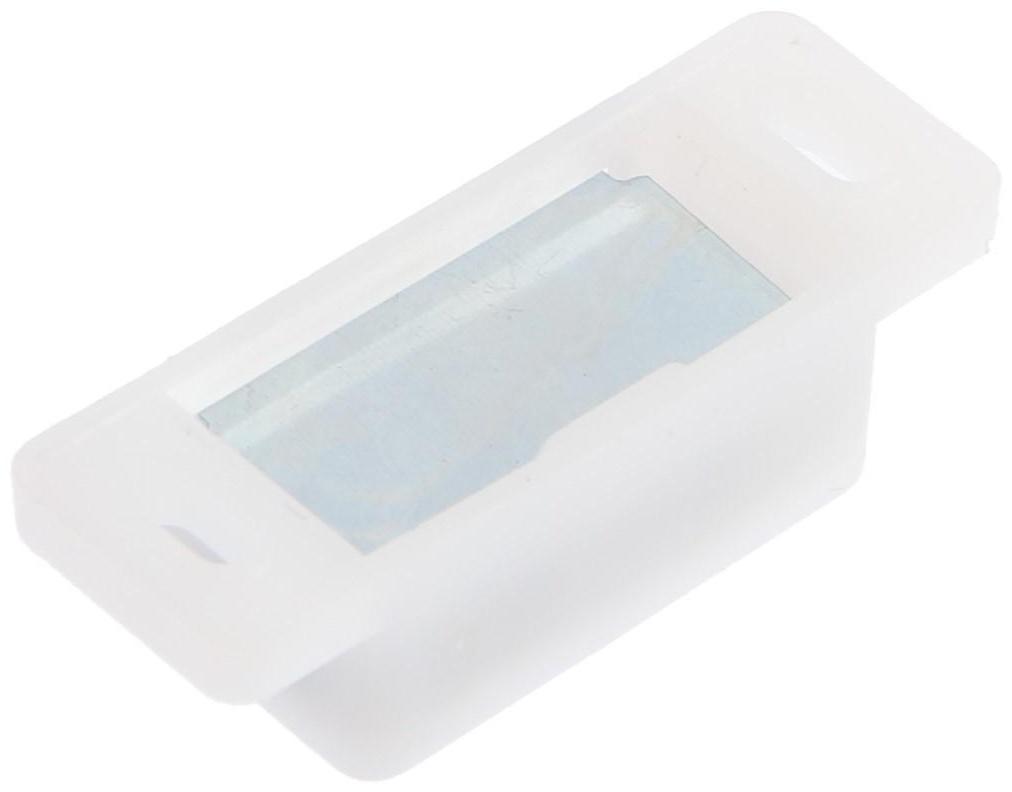 Магнит мебельный ТУНДРА M001P, 41х13 мм, маленький, прозрачный, 1 шт.