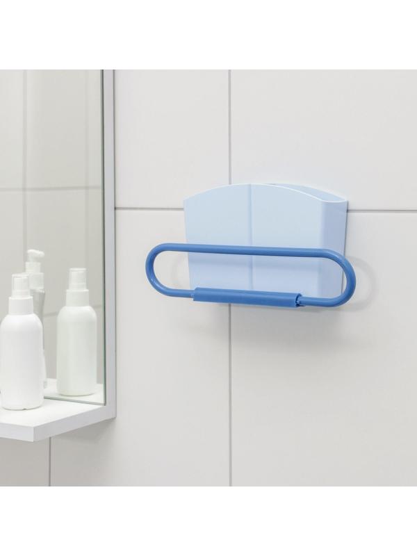 Держатель для ванных принадлежностей «Лассо», на липучке, 24,5×6,5×12 см, цвет МИКС