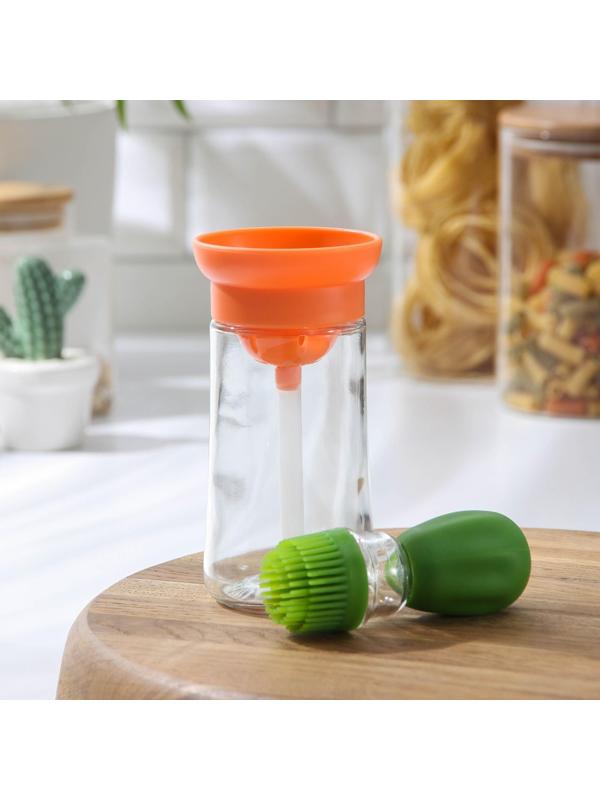 Ёмкость для масла Green, с дозатором, 200 мл, цвет МИКС