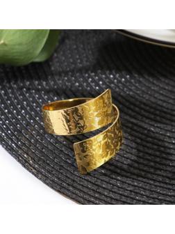 Кольцо для салфетки «Спираль», 4×4,9×4,9 см, цвет золотой