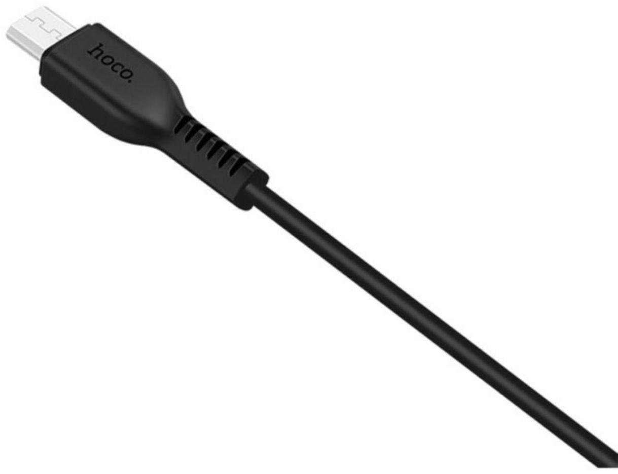 Кабель Hoco X20, microUSB - USB, 2,4 А, 1 м, PVC оплетка, черный