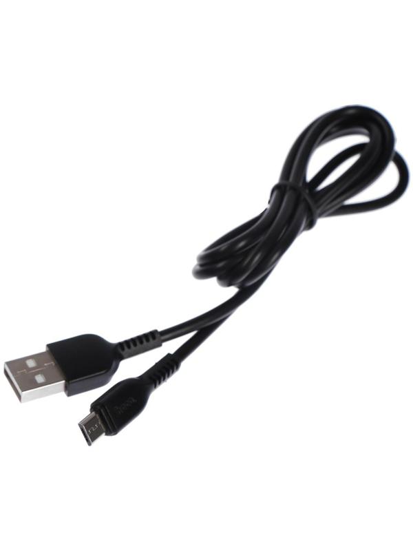 Кабель Hoco X20, microUSB - USB, 2,4 А, 1 м, PVC оплетка, черный