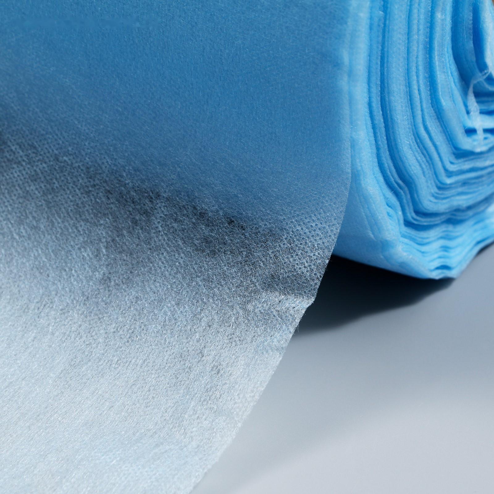 Простыня SMS, 20 г/м2, 80х200 см, в рулоне 100 шт. голубая