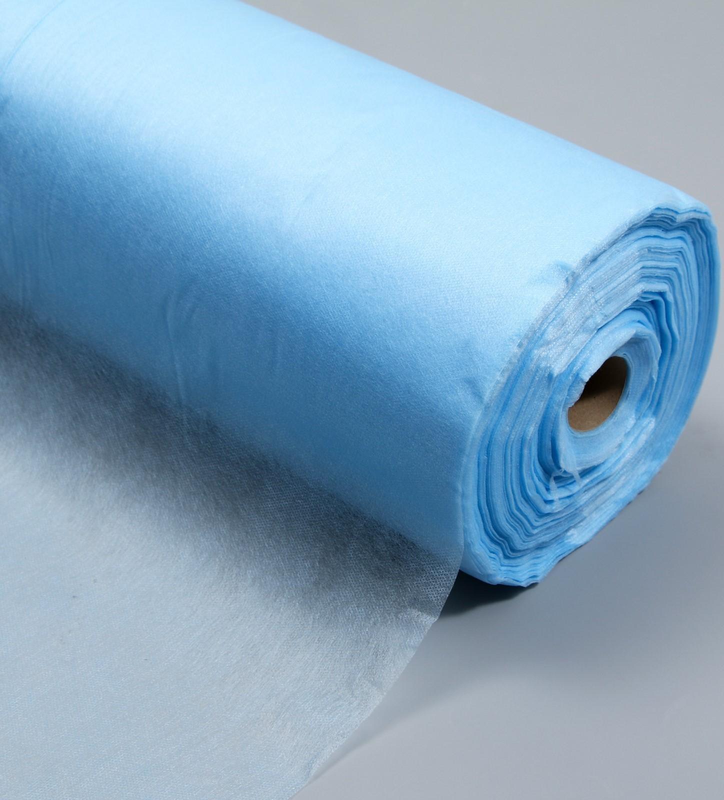 Простыня SMS, 20 г/м2, 80х200 см, в рулоне 100 шт. голубая