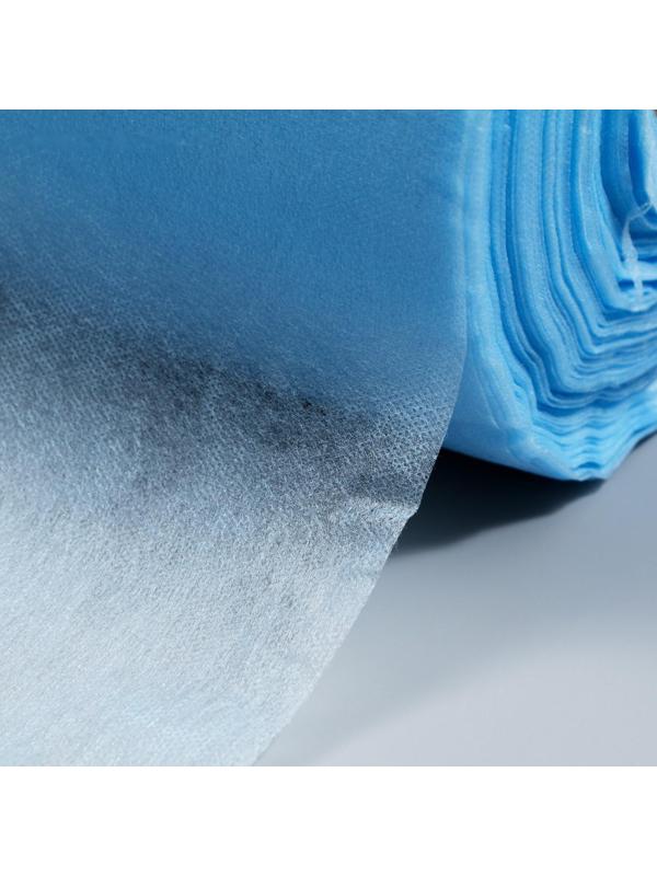 Простыня SMS, 20 г/м2, 80х200 см, в рулоне 100 шт. голубая