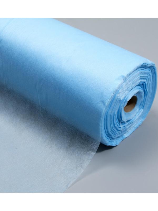 Простыня SMS, 20 г/м2, 80х200 см, в рулоне 100 шт. голубая