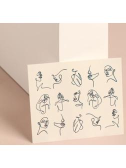 Наклейки для ногтей «Женские черты»