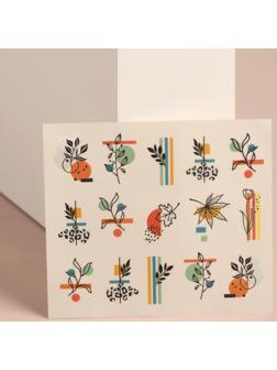 Наклейки для ногтей «Геометрия в цветах»