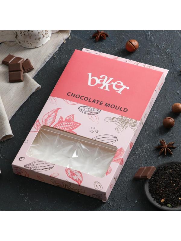 Форма для шоколада и конфет «Зенит», 3 ячейки, 27,5×17,5×2,5 см, ячейка 15,3×7,5×0,8