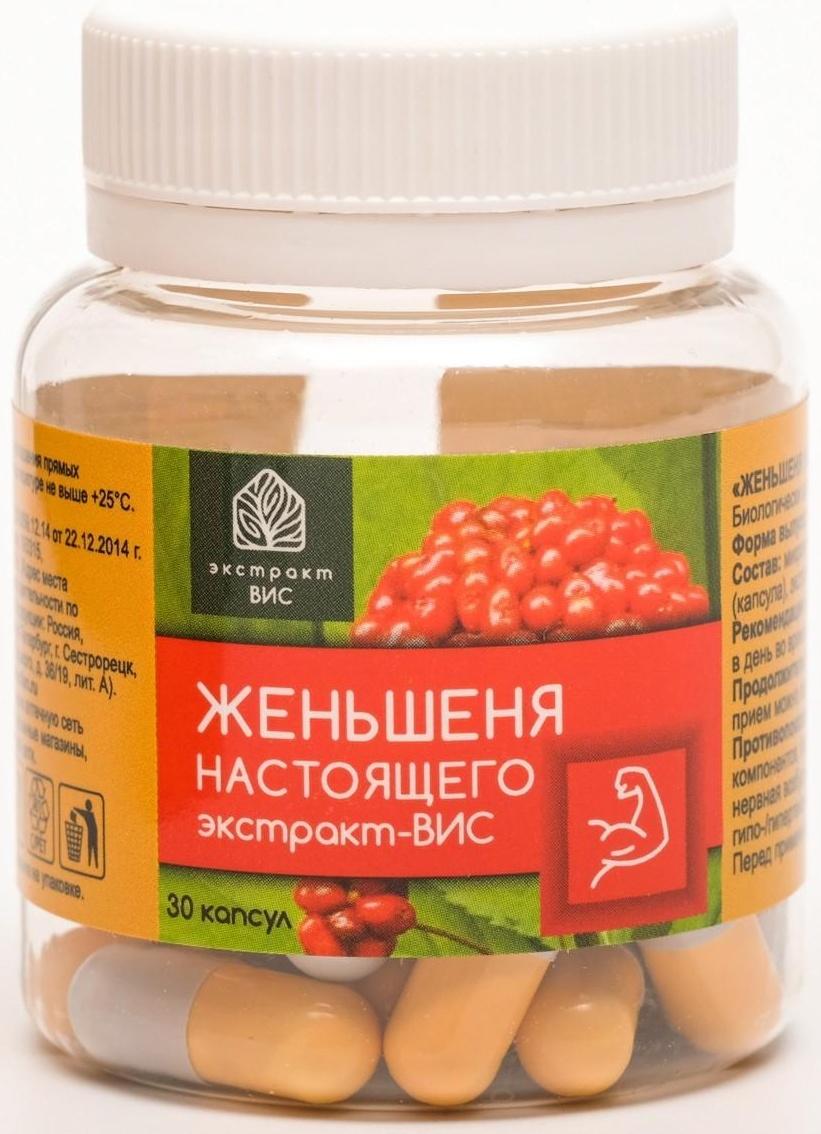 Экстракт Женьшеня настоящего ВИС, 30 капсул по 0.4 г