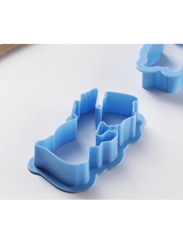 Набор форм для печенья Доляна «Ангелы», 2 шт, 14×13×2 см, цвет голубой