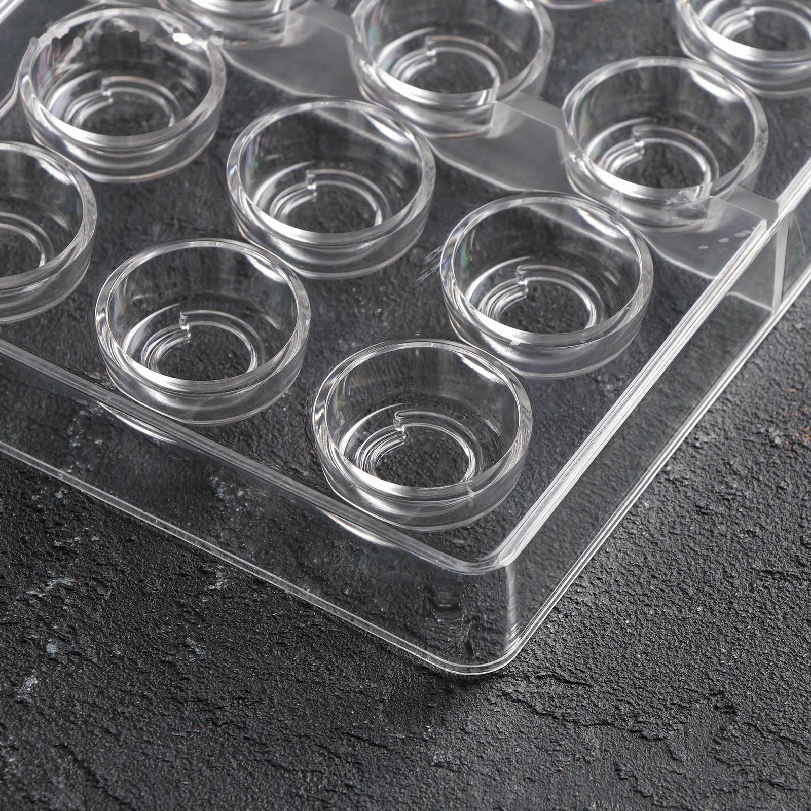 Форма для шоколада и конфет KONFINETTA «Тоффи. Круг», 27,5×17,5×2,5 см, 21 ячейка, ячейка 2,5×1,5 см