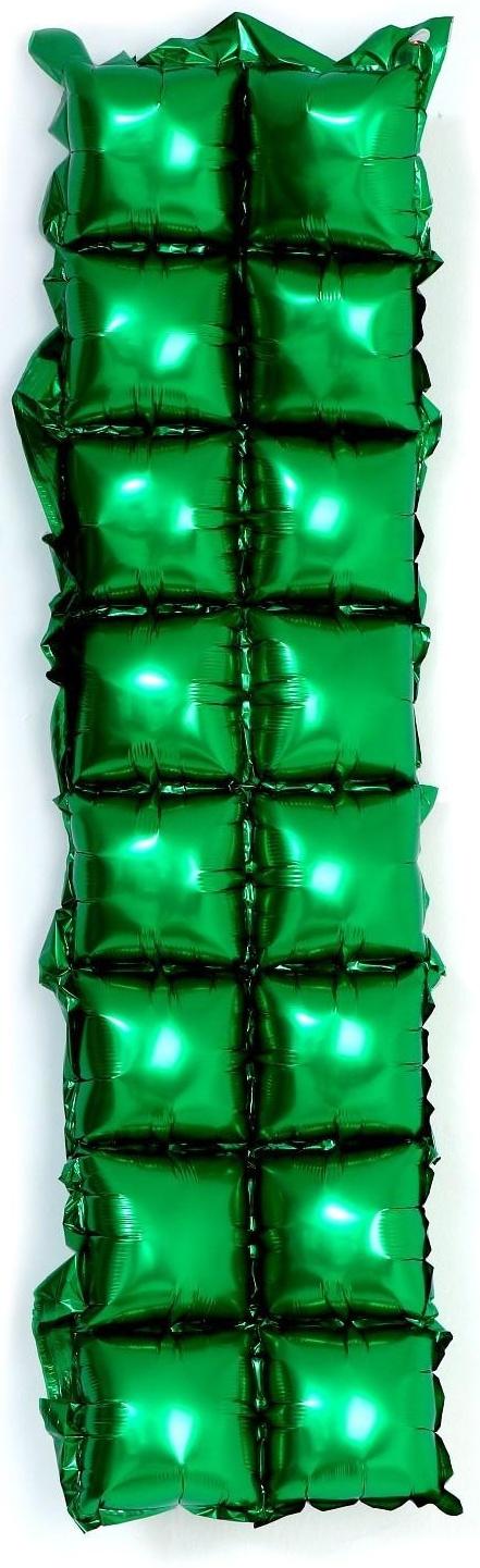 Панно фольгированное, 37 х 142 см, 2 ряда, цвет зелёный