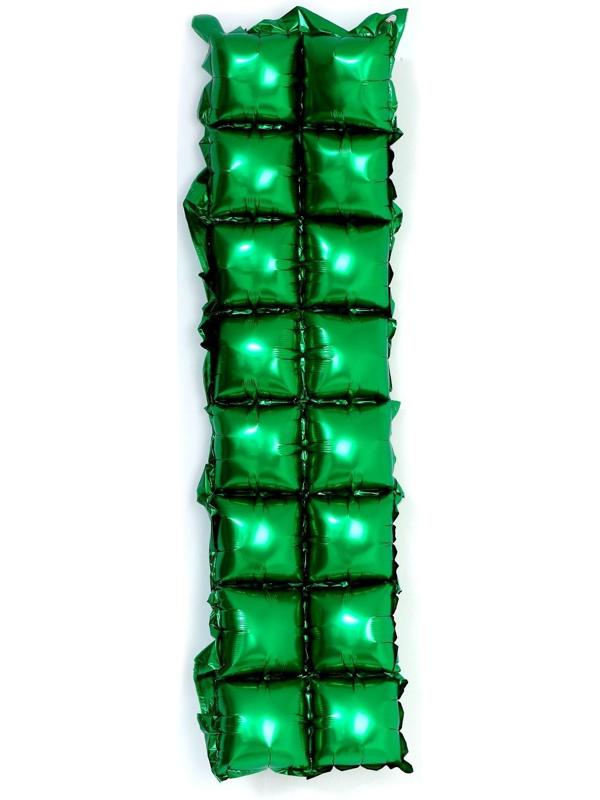 Панно фольгированное, 37 х 142 см, 2 ряда, цвет зелёный