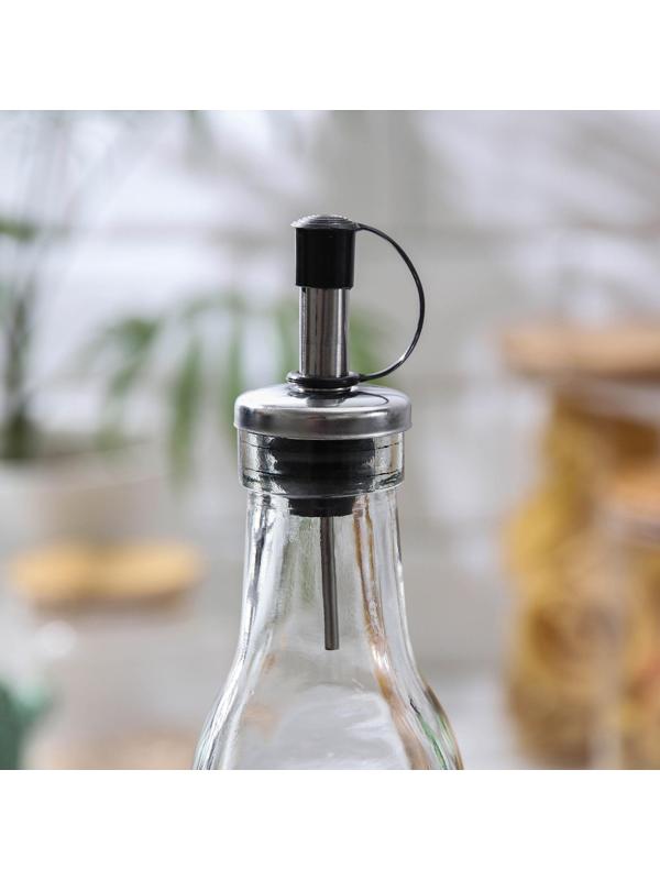 Бутыль стеклянная для соусов и масла Доляна «Лимоны», 500 мл, 6×29 см