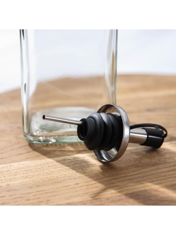 Бутыль стеклянная для соусов и масла Доляна «Лимоны», 500 мл, 6×29 см