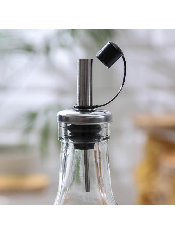 Бутыль стеклянная для соусов и масла Доляна «Лимоны», 500 мл, 6×29 см