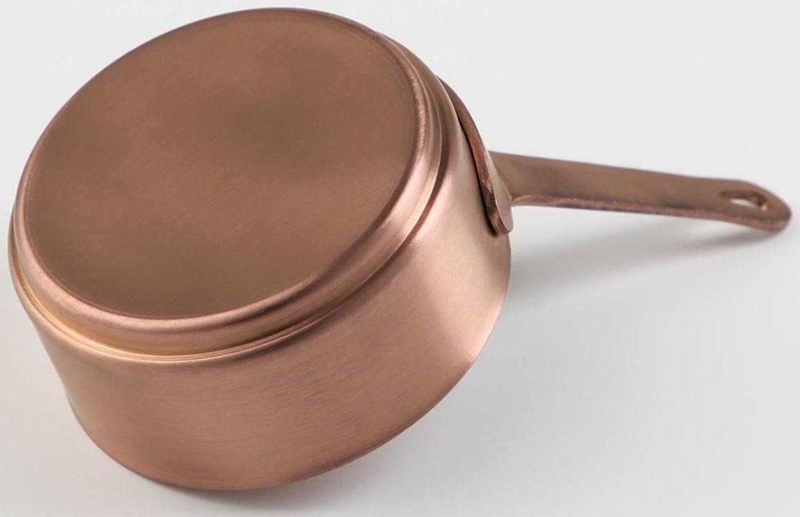 Ковш из нержавеющей стали, 120 мл, 7×7×3,5, марка стали 304, металлическая ручка, цвет медный