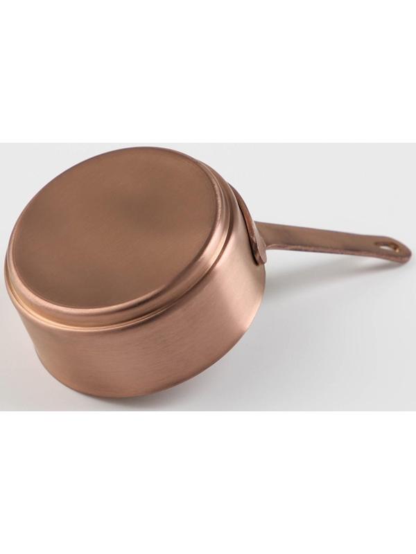 Ковш из нержавеющей стали, 120 мл, 7×7×3,5, марка стали 304, металлическая ручка, цвет медный