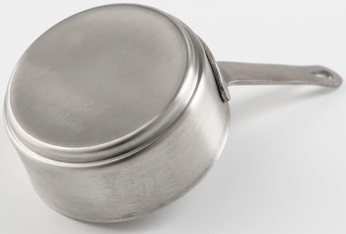 Ковш из нержавеющей стали, 120 мл, 7×7×3,5, марка стали 304, металлическая ручка, цвет серебряный