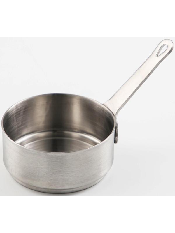 Ковш из нержавеющей стали, 120 мл, 7×7×3,5, марка стали 304, металлическая ручка, цвет серебряный