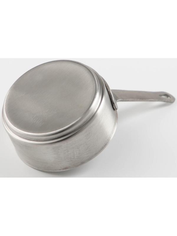 Ковш из нержавеющей стали, 120 мл, 7×7×3,5, марка стали 304, металлическая ручка, цвет серебряный