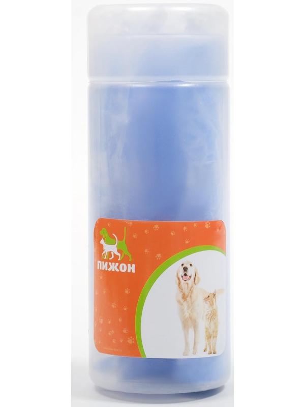 Полотенце для животных супервпитывающее, 43 х 35 см, голубое