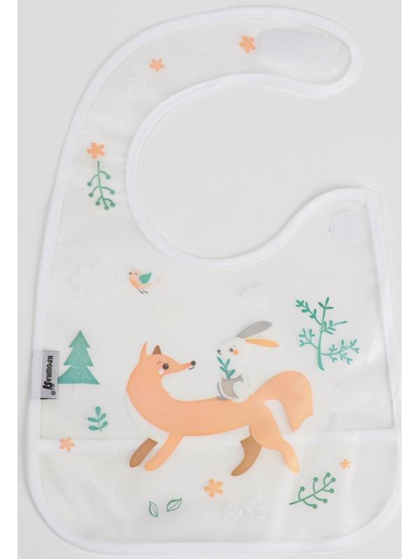 Нагрудник для кормления «Baby of nature» непромокаемый на липучке, с карманом