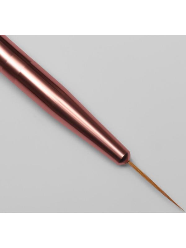 Кисть для наращивания и дизайна ногтей, двусторонняя, лепесток/точечная, 18,2 см, цвет радужный