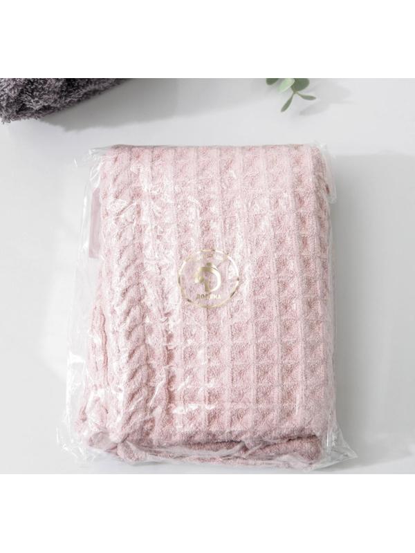 Чалма для сушки волос Доляна «Вафельная», с пуговкой, цвет МИКС