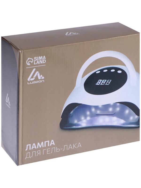 Лампа для гель-лака Luazon LUF-03, UV/LED, 120 Вт, 45 диодов, таймер 10/30/60, 220 В, белая