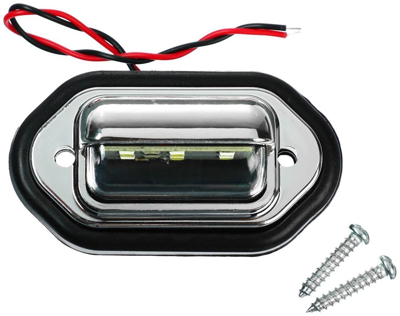 Плафон подсветки номера TORSO, 12-24 В, 65×28×12 мм, провод 18 см