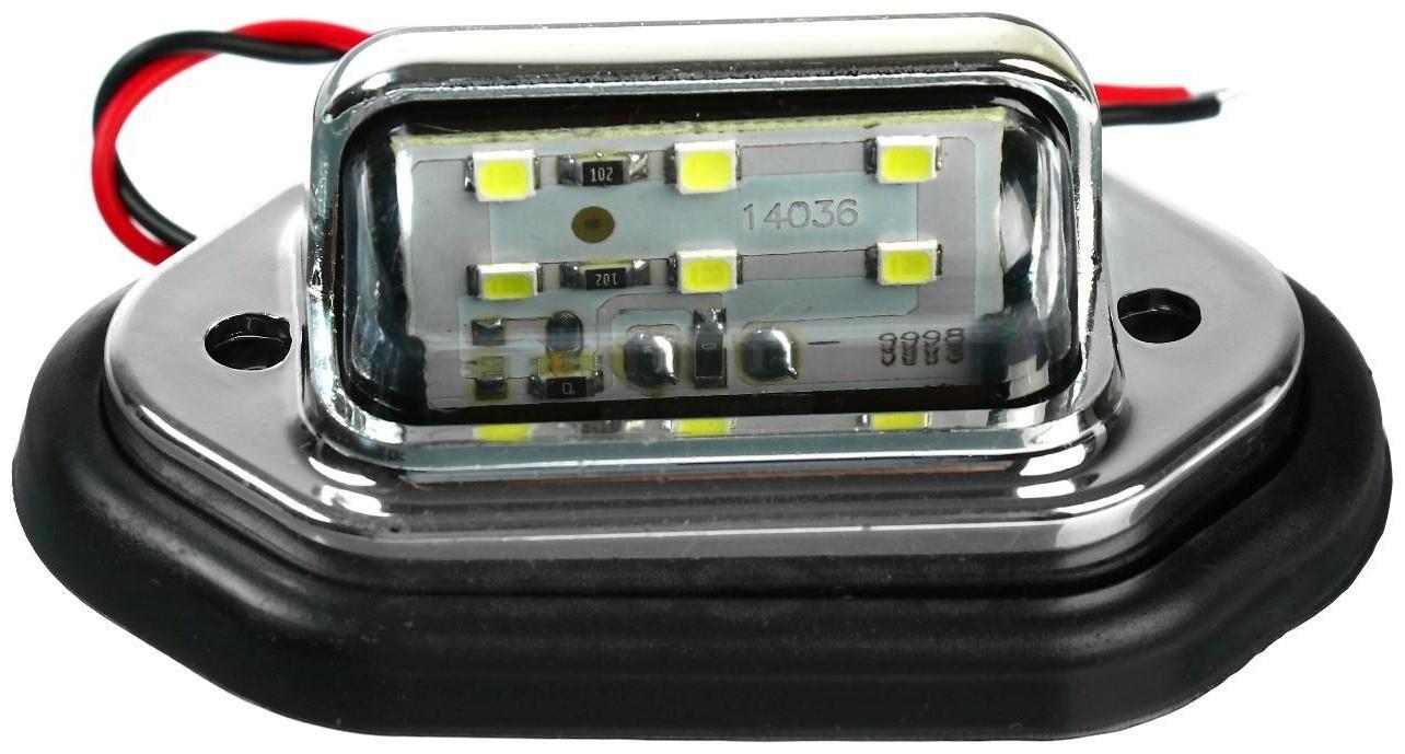 Плафон подсветки номера TORSO, 12-24 В, 65×28×12 мм, провод 18 см