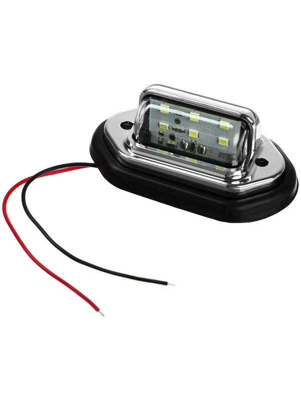 Плафон подсветки номера TORSO, 12-24 В, 65×28×12 мм, провод 18 см