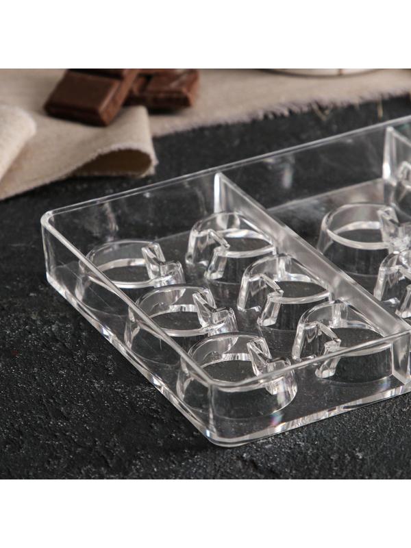 Форма для шоколада и конфет «Астрал», 14 ячеек, 20×12×2,5 см, ячейка d=3 см