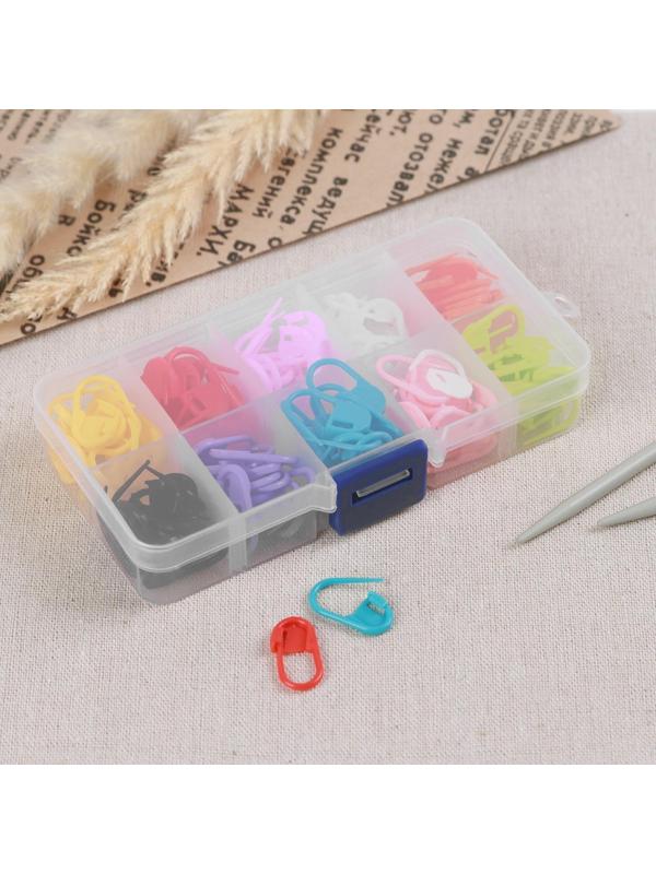 Набор маркеров для петель, 2 см, 120 шт, в контейнере, 12,7 × 6,5 × 2,1 см, цвет разноцветный