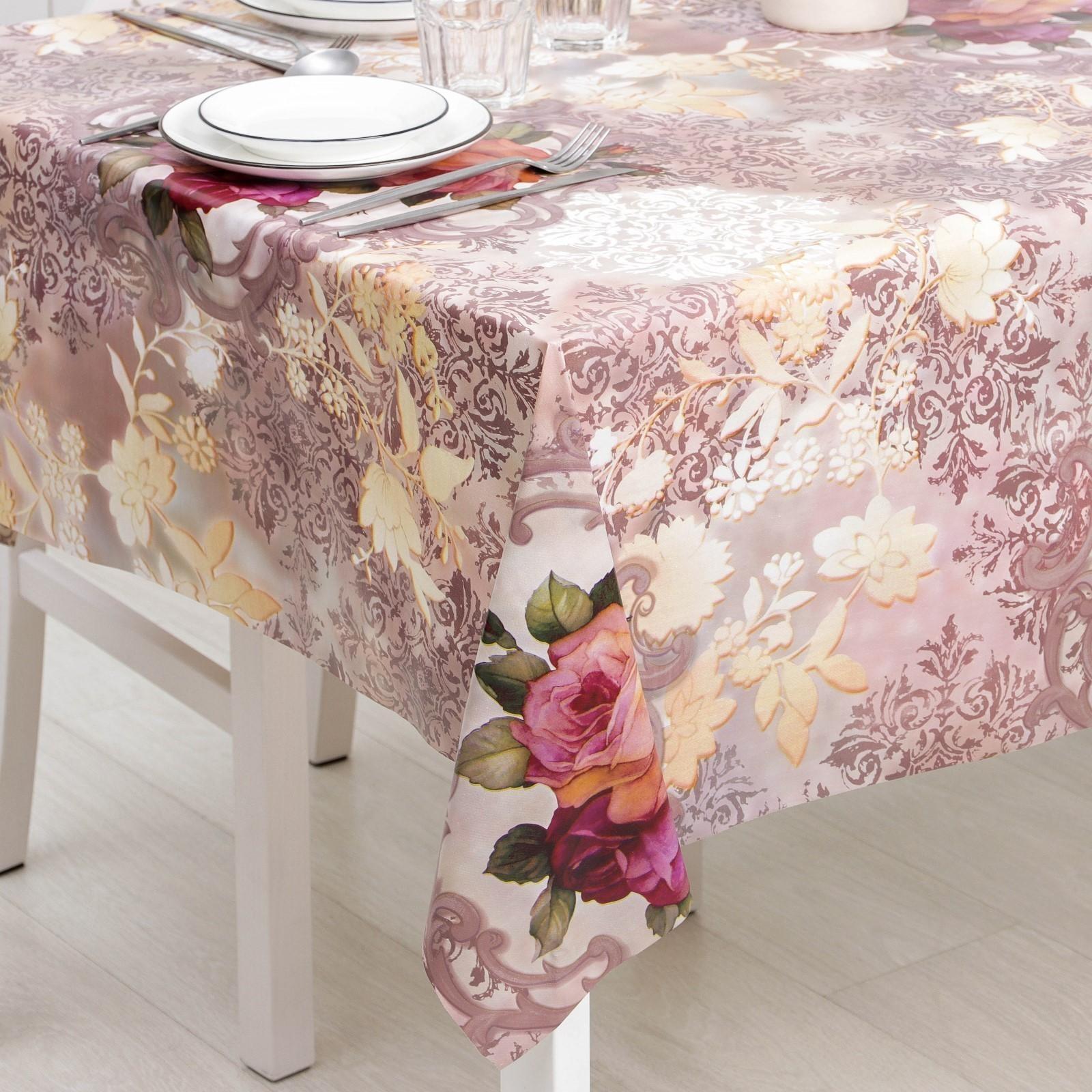 Клеёнка столовая на нетканой основе Доляна «Лира», рулон 20 метров, ширина 137 см, толщина 0,08 мм