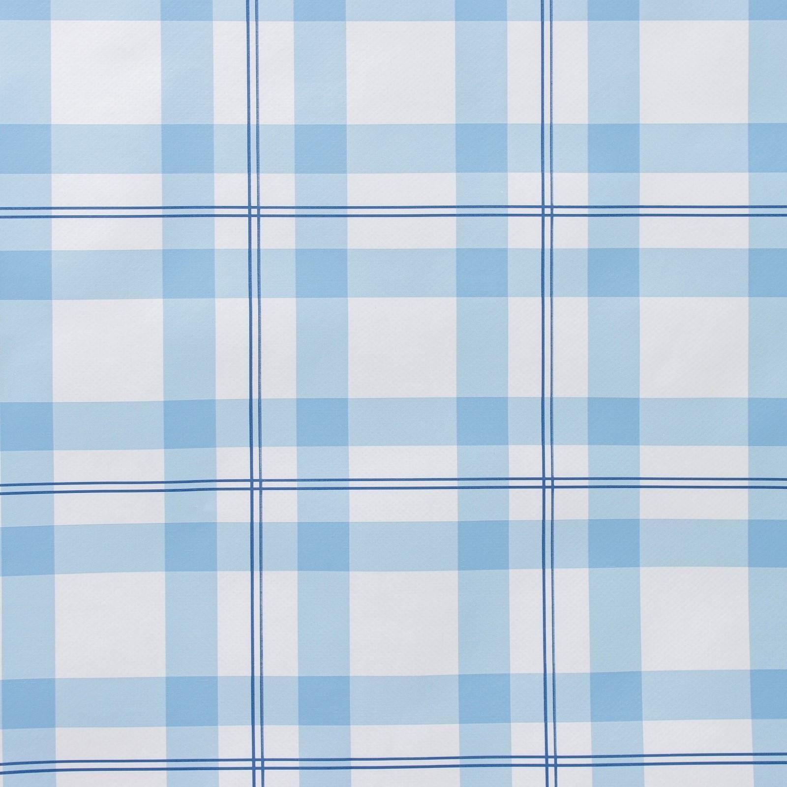 Клеёнка столовая на нетканой основе Доляна «Клеточка», рулон 20 метров, ширина 137 см, толщина 0,08 мм, цвет голубой