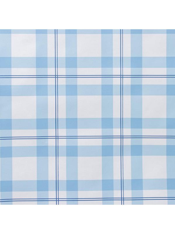 Клеёнка столовая на нетканой основе Доляна «Клеточка», рулон 20 метров, ширина 137 см, толщина 0,08 мм, цвет голубой