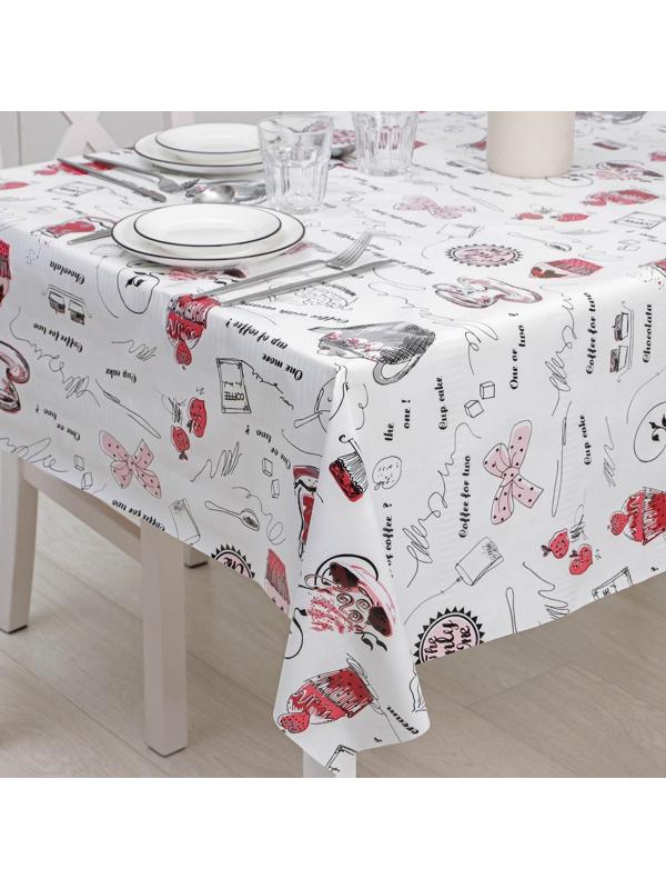 Клеёнка столовая на нетканой основе Доляна «Чай», рулон 20 метров, ширина 137 см, толщина 0,08 мм