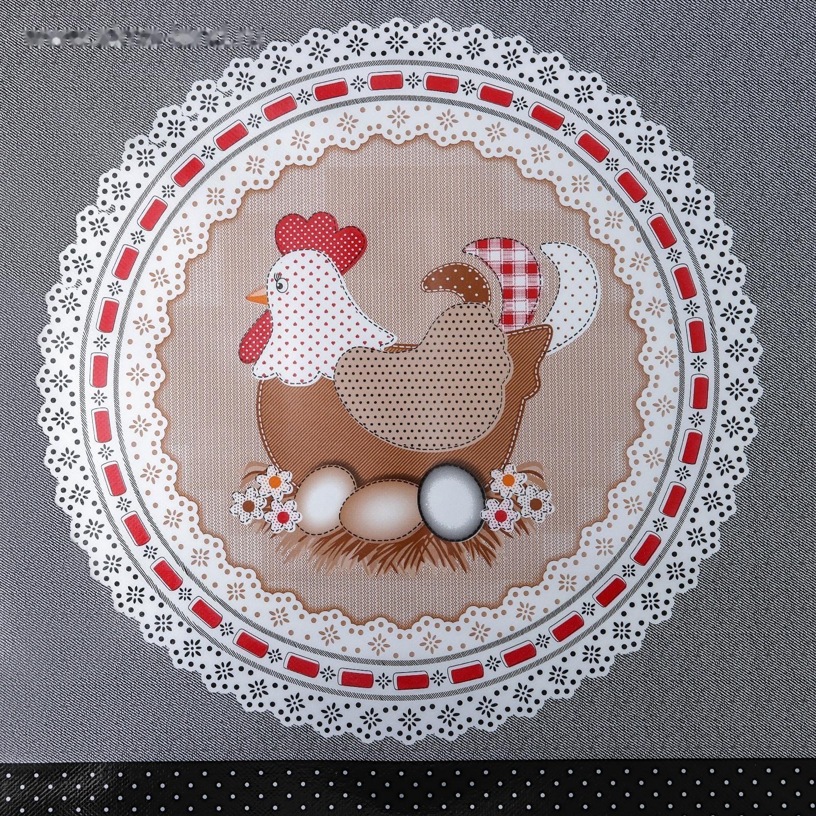 Клеёнка столовая на нетканой основе Доляна «Ряба», рулон 20 метров, ширина 137 см, толщина 0,08 мм