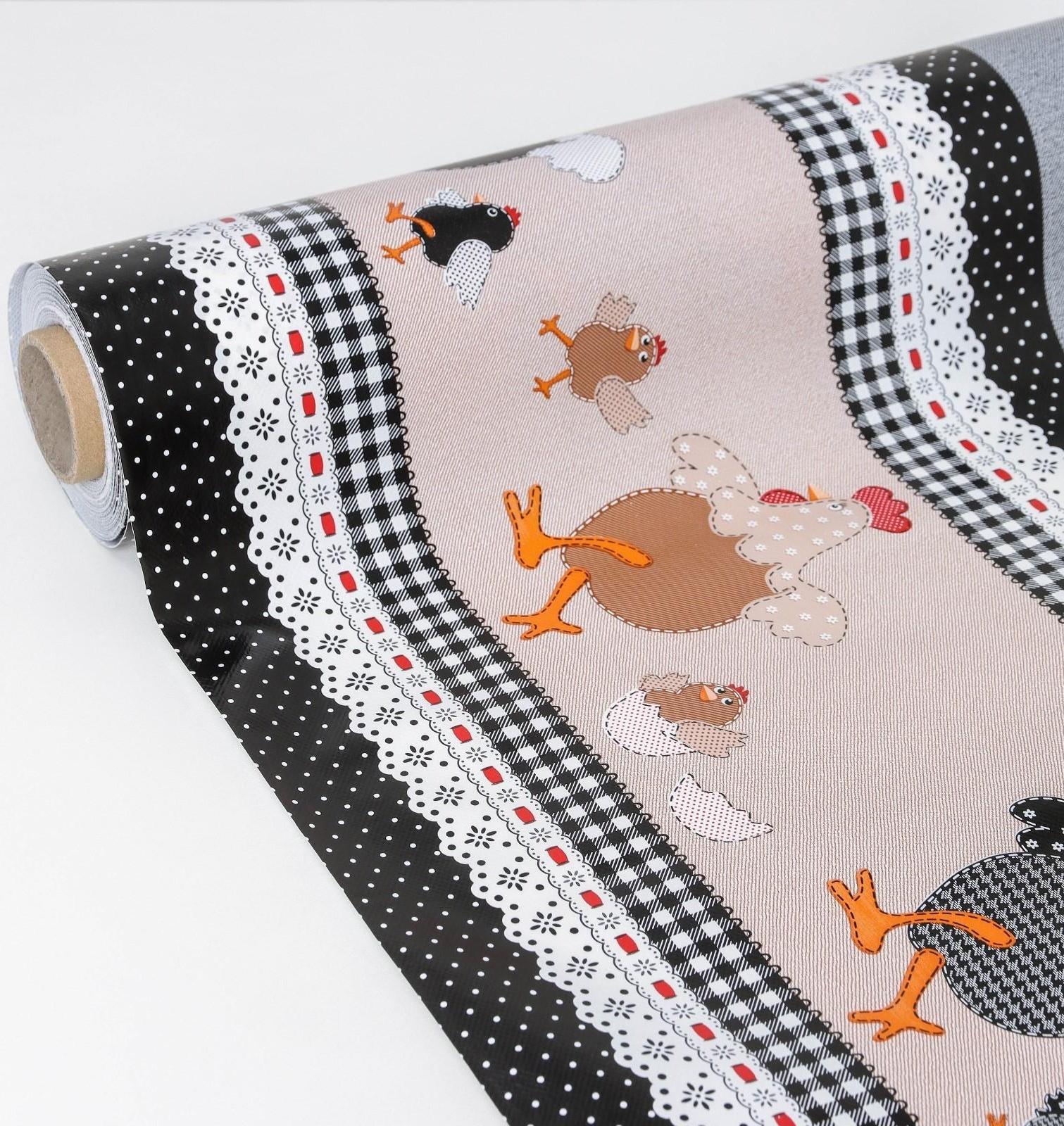 Клеёнка столовая на нетканой основе Доляна «Ряба», рулон 20 метров, ширина 137 см, толщина 0,08 мм