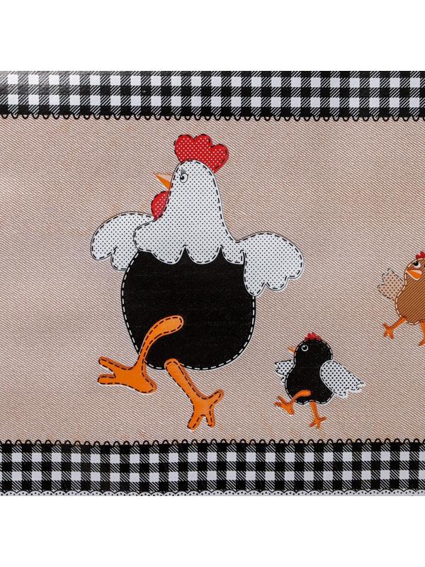 Клеёнка столовая на нетканой основе Доляна «Ряба», рулон 20 метров, ширина 137 см, толщина 0,08 мм