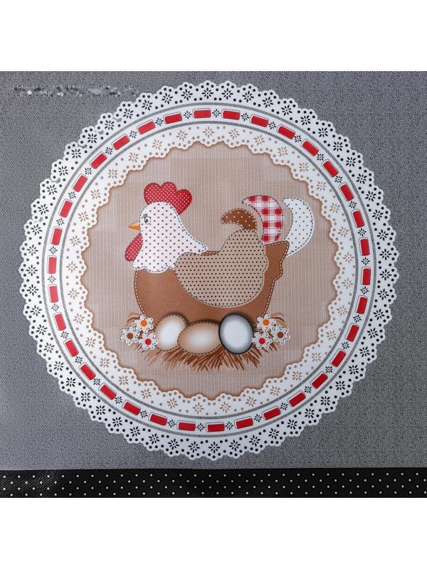 Клеёнка столовая на нетканой основе Доляна «Ряба», рулон 20 метров, ширина 137 см, толщина 0,08 мм