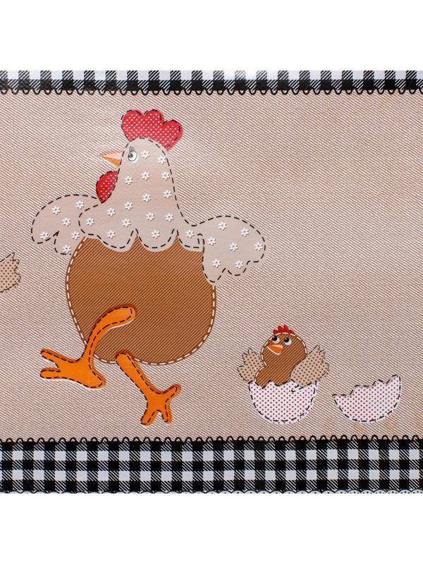 Клеёнка столовая на нетканой основе Доляна «Ряба», рулон 20 метров, ширина 137 см, толщина 0,08 мм